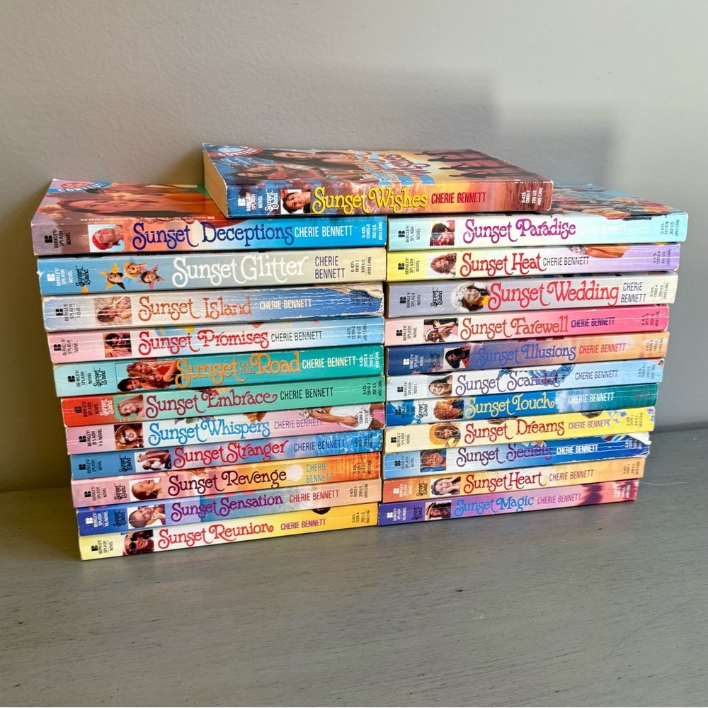 VTG 90s Sunset Island Paperback Book Series by Cherie Bennett Lot of 23 YA Books